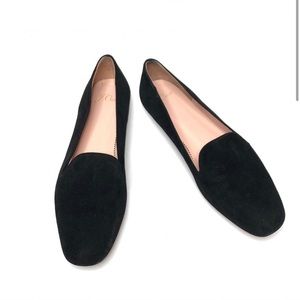 JCrew Black Suede Loafers Flats